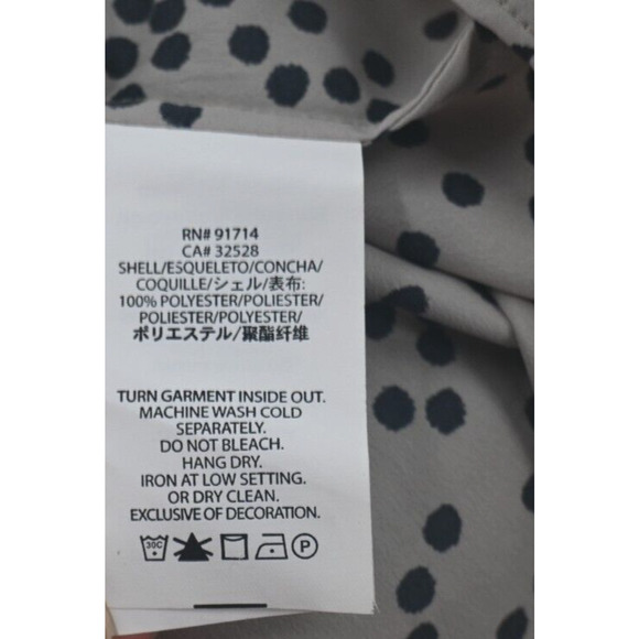 A/X Armani Exchange Twee Black Polka Dot Mini Dress XS Flutter Sleeves No Belt - Picture 14 of 15